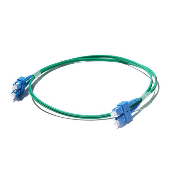 Telecommunications Sc Fiber Patch Cord , Green Fiber Patch Cord Sc To Sc