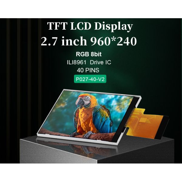 Polcd 2.7 inch tft lcd 960*240 Resolution LCD Screen ILI8961 RGB 18 BIT Interface Display Module