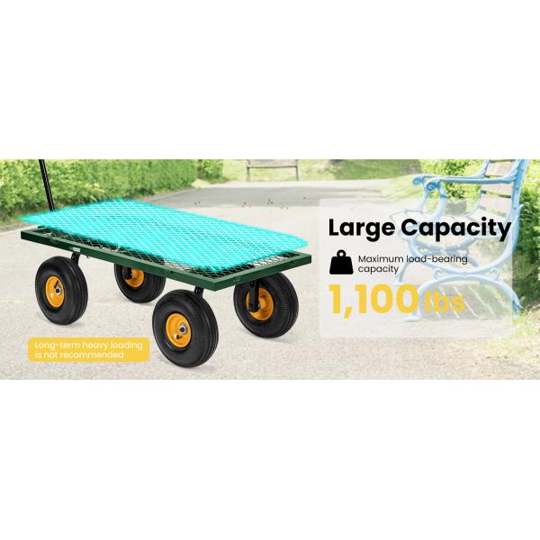 Outdoor Garden Heavy Duty Utility Portable Large Capacity Camping Collapsible Wagon Cart With All-Terrain Wheels