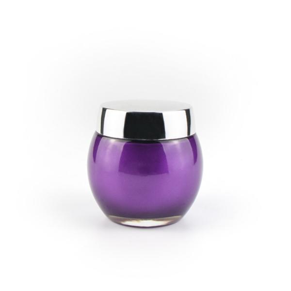 Ball Shape Empty Cosmetic Containers , Glass Face Cream Jars 50 70 120 150 240 330 Ml