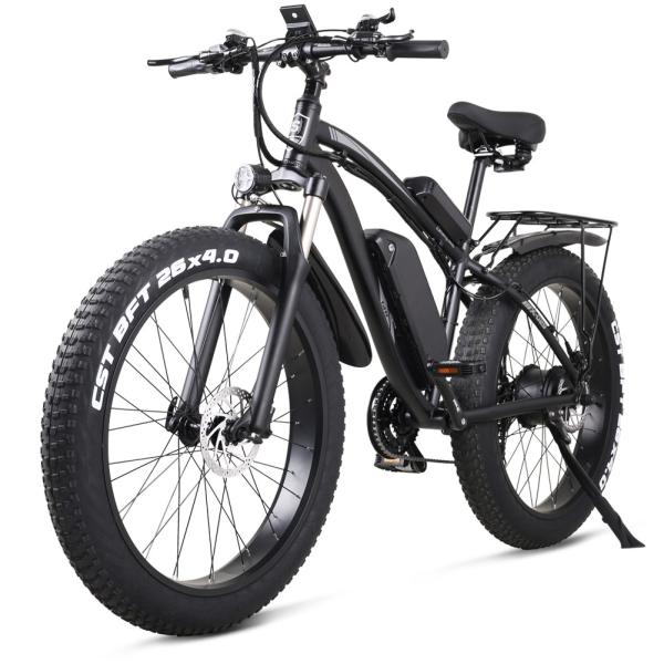 26 Wheel Size Electric Full Suspension Fat Bike with 21 Speed Gears and LCD Display