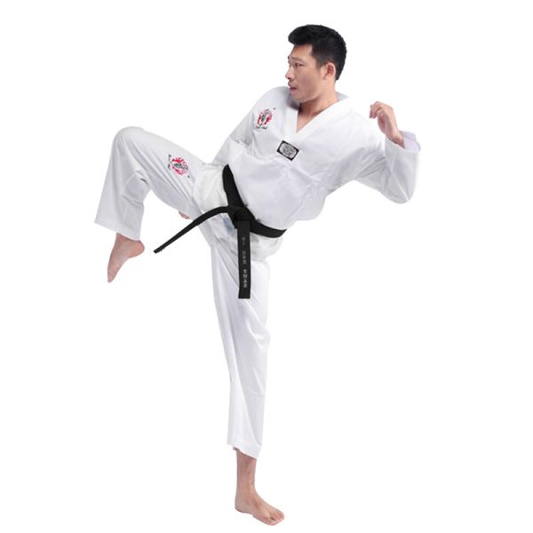 Uniforme de Taekwondo 100% coton personnalisable, antibactérien, vêtements de Taekwondo