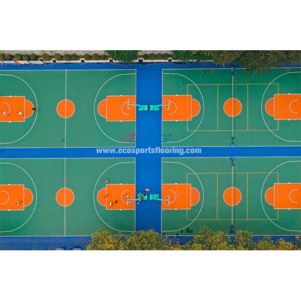 Anti Slip Basketball Sports Court Flooring Silicon Pu Flooring System