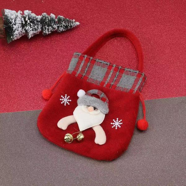 In-stock New Gift Christmas Decorative Small Gift Bag Christmas Apple Bag Candy Bag