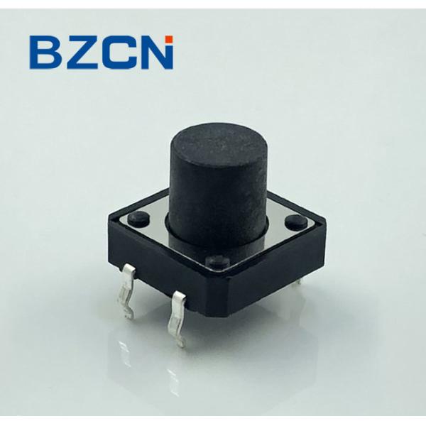 Flat Stem Sealed Tactile Switch Black Color Tact Feeling Tactile Switch