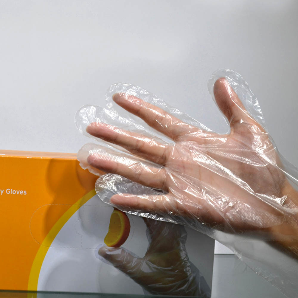 Lightweight Clear Polyethylene Gloves Non Sterile Disposable HDPE Gloves