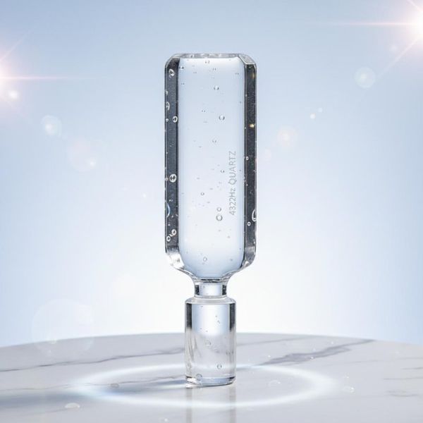 Transparent 432Hz Crystal Tuning Fork with Long Sustain for Sound Therapy and Meditation