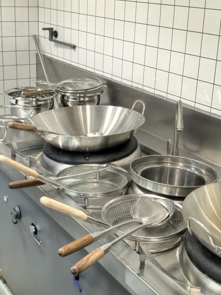 Fadior Full Stainless Steel Kitchen Cabinet - Commercial-Grade, Dark Gray & Stainless Steel Finish, Professional Layout