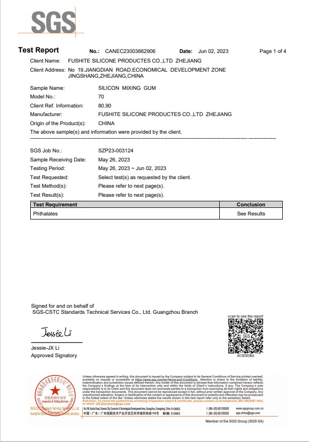 Dongguan Libo Silicone Electronics Co., Ltd. Сертификации