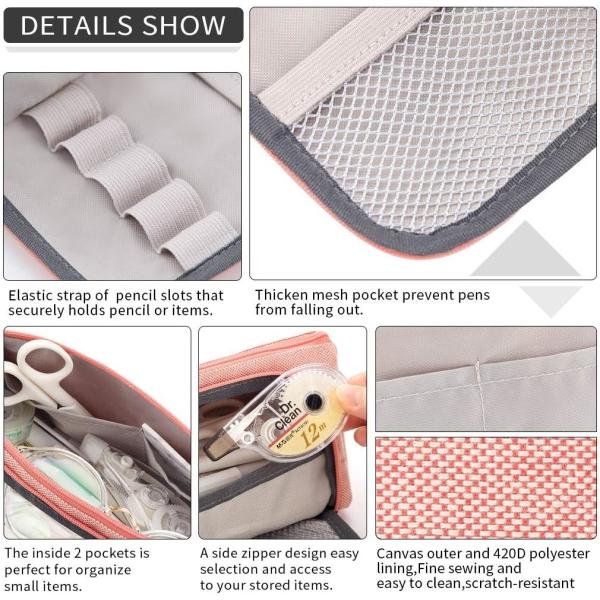 EASTHILL Casco de lápiz de gran capacidad Bolso de bolígrafo de bolígrafo de bolígrafo de bolígrafo de bolígrafo de bolígrafo simple Escuela organizador de oficina de la universidad para adolescentes