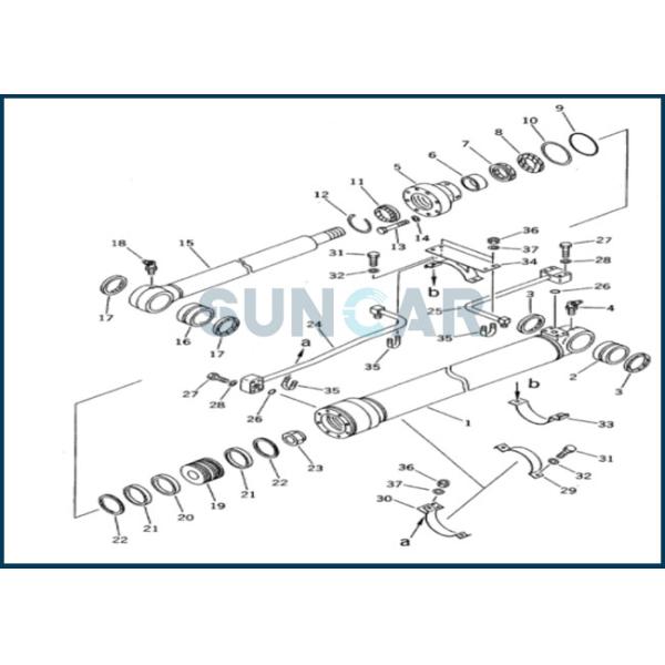 707-44-95911 кольцо 7074495911 цилиндра стальное для экскаватора цилиндра ведра