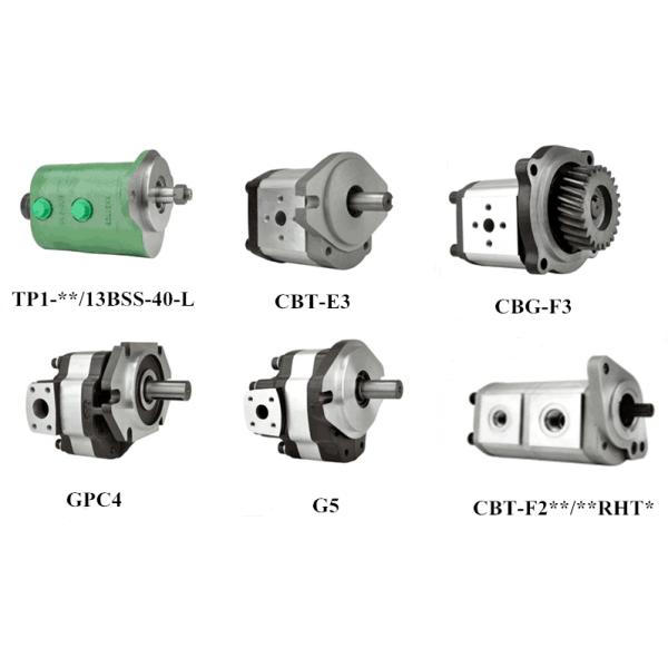 High Efficiency CBT Series Tendem Gear Pumps For Tractors / Trucks With Spline Shaft Skid Steer