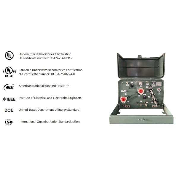 50Kva Single Phase Pad Mounted Distribution Transformers Power Step-up 240V To 4160V UL Listed CSA ANSI IEEE Standards  Price