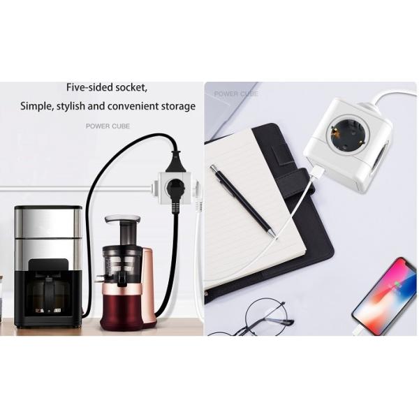 USB+Type-C European Travel Smart Wifi Socket Plug 240 Volt Cube Power Outlet