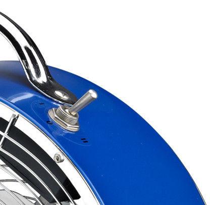 Blue Brushed Nickel Retro Metal Table Fan with Copper Motor 4 Feet CE GS