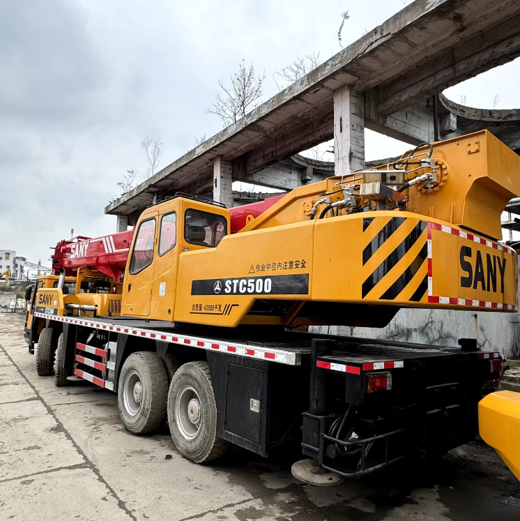 50 тонн использованный грузовой кран Sany STC500 Подержанные мобильные краны