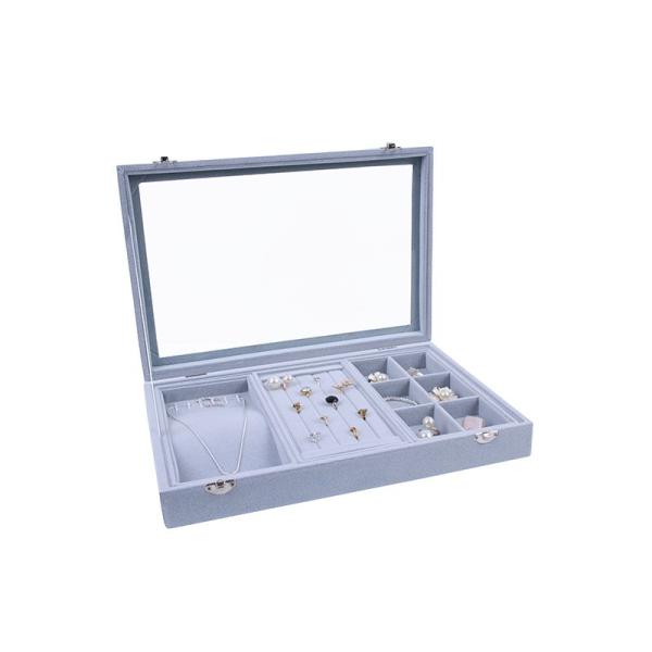 Big Stand Up Wooden Jewelry Organizer Box Armoire Ring Necklace Rigid