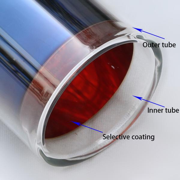 china solar evacuated tube three-target all glass vacuum tubes 58x1800 solar water heater tubes