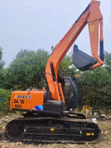 Máquinas de construção usadas Hitachi ZX120 escavadeira para construção rodoviária