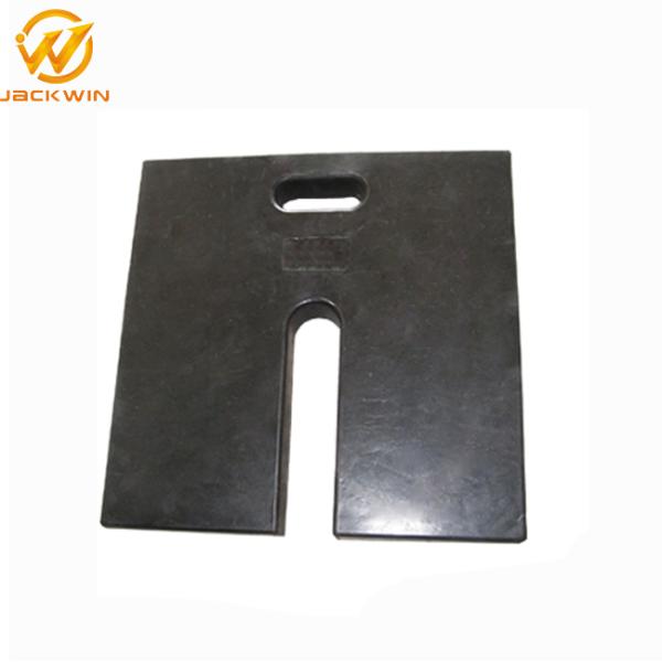 Durable Black Rubber Pole Base For Traffic Safety Product , 45.72*45.72*5.1cm