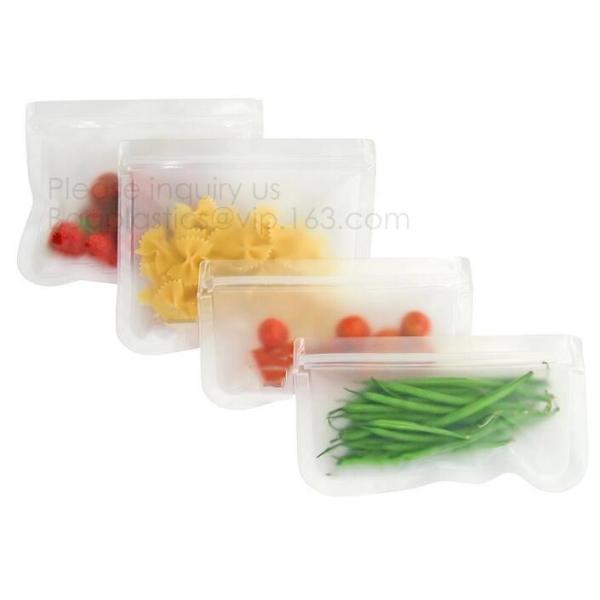 Reusable Silicone Food Storage Bag Washable Silicone Fresh Bag for Fruits Vegetables Meat Preservation bagplastics bagea