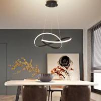 Chandelier de salle à manger personnalité créative nordique table d'anneau led lumière moderne simple art salle à manger lampe de bar de bureau d'entrée