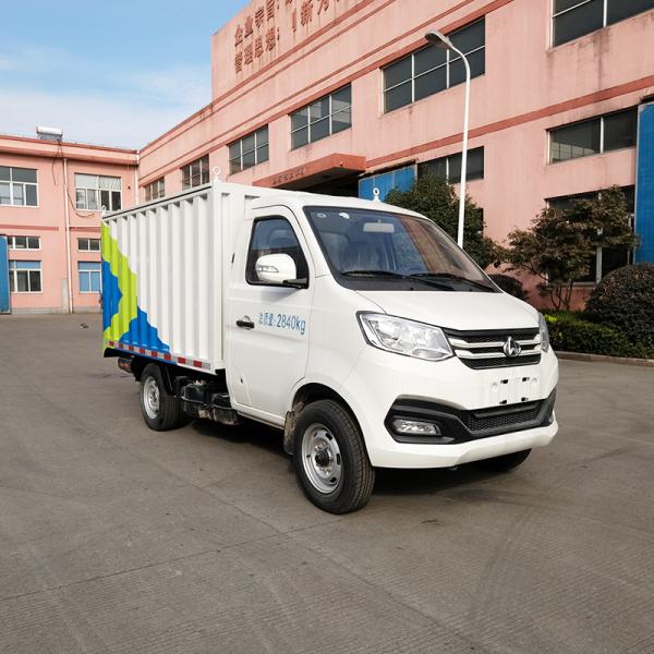 Closed Type Waste Bin Truck Lifting Plate Eco friendly Mini Garbage Truck