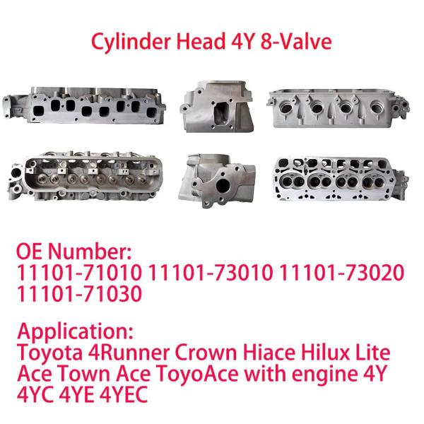 Toyota 2Y 3Y 4Y Cylinder Heads for 4Runner Crown Hiace Hilux Lite Ace Town Ace Toyota 2kd Cylinder Head for Hiace Hilux 2KDFTV
