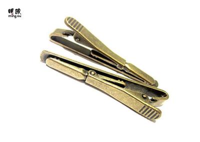 Antique Groom Bronze Tie Clip , Fashion Narrow Cufflinks Tie Clip Monogrammed