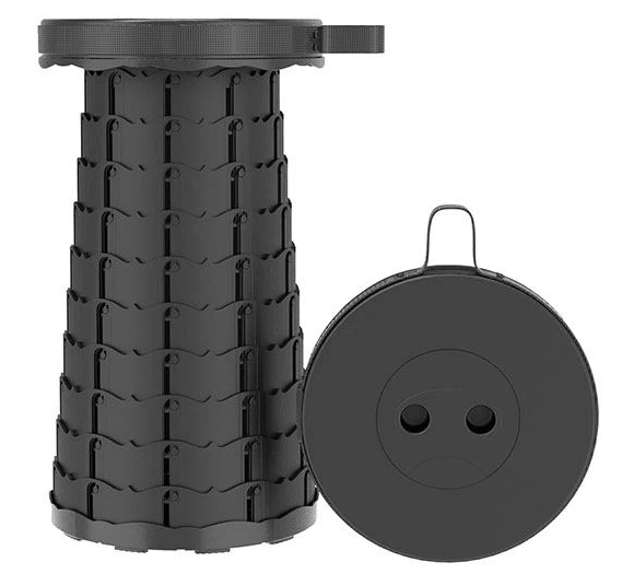 Retractable Folding Stool, Collapsible Telescoping Foldable Stool For Adults For Outdoor Fishing Hiking Gardenin