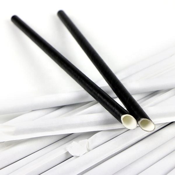 12mm 4 plys Paper Straws for Bubble Tea Drinking Customized Logo Customizable Design