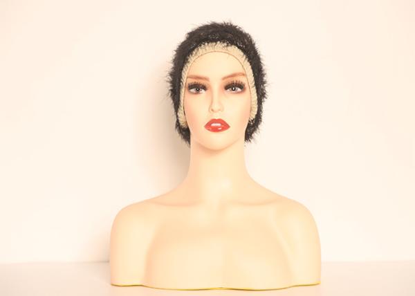 African American Mannequin Head With Shoulders 20.9 inch Head circumference
