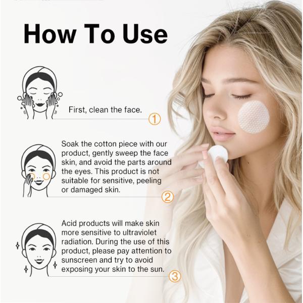 Vente à chaud 7% d'acide glycolique tonique exfoliant élimination de l'acné tonique de soins de la peau du visage tonique de marque privée tonique exfoliant glycolique