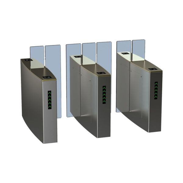 Fingerprint Recognition Stainless Steel Access Control Turnstiles with Mechanical Anti Pinch Sliding Gate