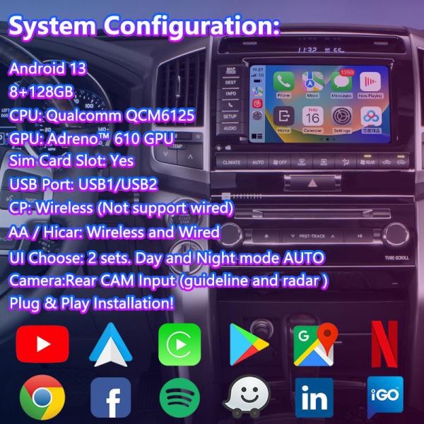Lsailt Android Multimedia Video Interface for Toyota Land Cruiser LC200 V8 LC 200 2012-2015