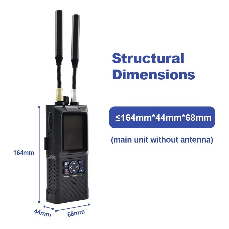 Long Range Portable Drone Detector with 0MHz-8000MHz Spectrum Detection Replaceable Battery and Type C Charging Support