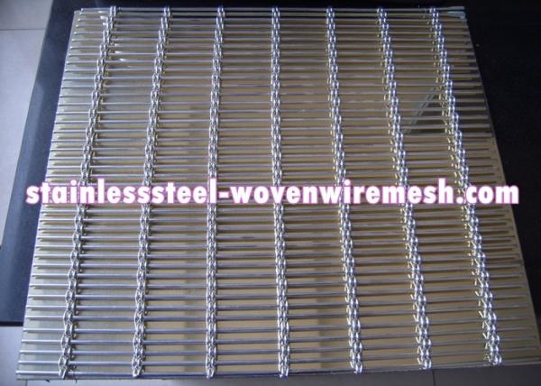 Bright Stainless Steel Woven Wire Mesh With Cable Wire for Decoration