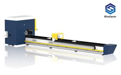 Tube Metal Fiber Laser Cutting Machine 1500W Adjustable Speed With Automatic Feeding