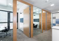 90 mm et 108 mm double verre pour les espaces haut de gamme confidentialité et style mur de séparation en verre combiné