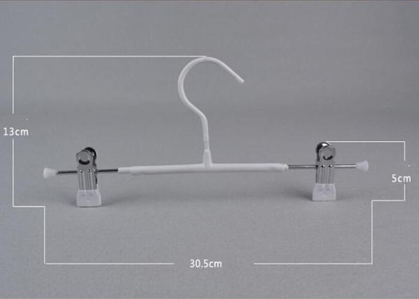 PVC Covered Length 305MM Clothing Store Hangers For Garment Pants