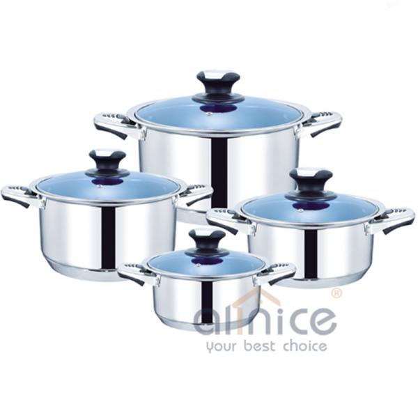 располагаясь лагерем Cookware нержавеющей стали 30pcs установил не логотип подгонянный ручкой