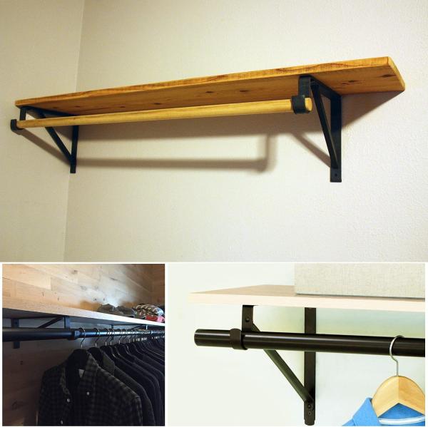 Standard Heavy Duty Branco Armário Prateleira Rod Brackets para 10 * 11 polegadas Rods e Mais