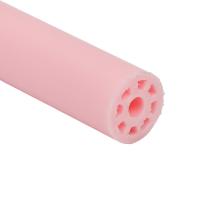 Pink Red PP Profile Corrosion Resistant Rigid PVC Extrusion Tubes Plastic Customized