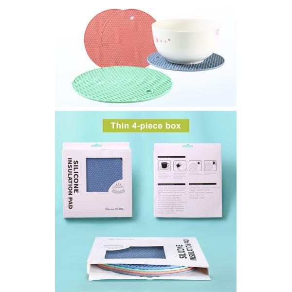 Logo Round Silicone Tea Cup fait sur commande Mat Silicone Coaster For Drink