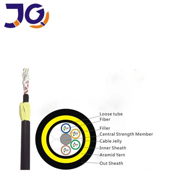 Хорошее качество Фабричная цена 24Core 48Core SM G652D Single-Sheath All-Dielectric ADSS Aerial Fiber Optic Cable