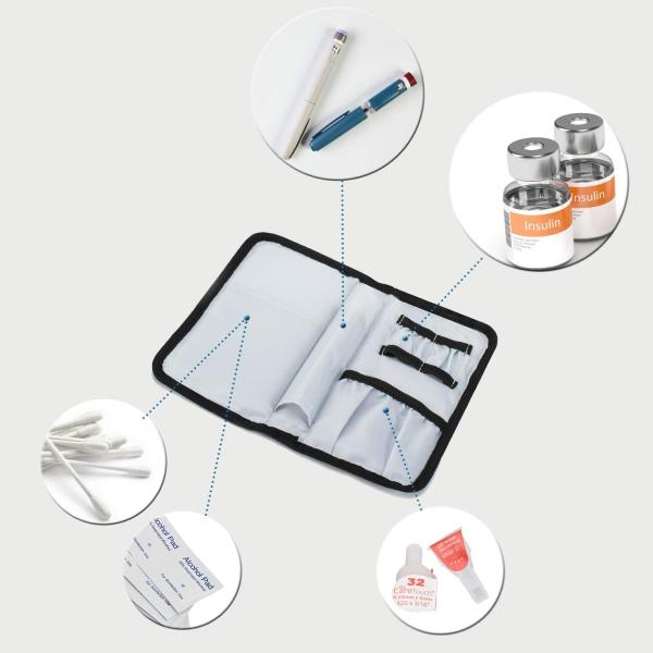 Insulin Cooler Travel Bag with Insulation Liner Keep Your Medication Cold and Organized