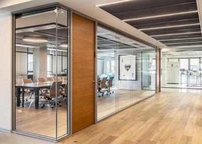 Instalação fácil escritório Sala comercial divisória de parede de vidro Mobiliário insonorizado