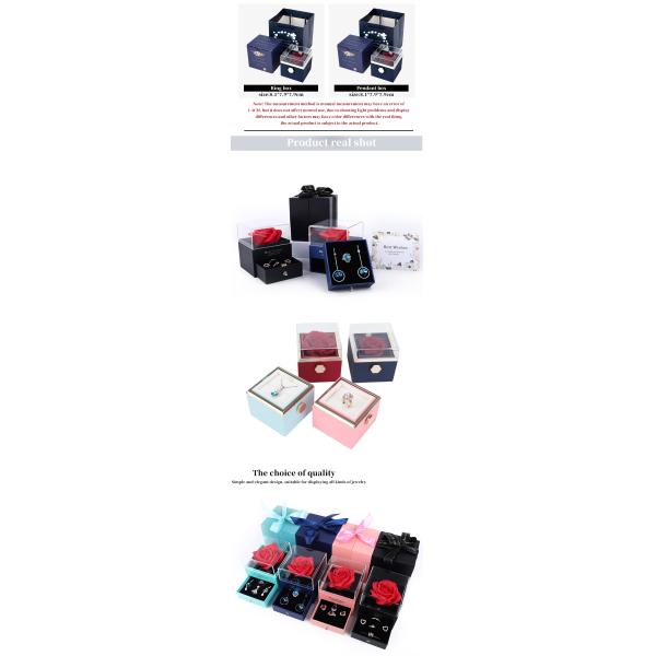 Boîte à bijoux en rose de savon en conserve Pour le jour de la Saint-Valentin