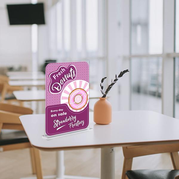 High quality Clear Table Menu Display Stand Desktop Display Stand Paper Holder Table Top Sign Holder Suitable for Restaurants