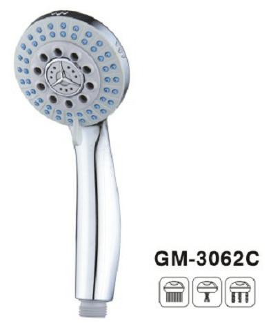 Titanium Brushed Brass Hand Shower Spray Thumb Tab Chrome Hand Held Shower Head
